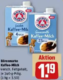 REWE Bärenmarke Kaffee-Milch Angebot
