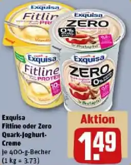 REWE Exquisa Fittine oder Zero Quark-Joghurt Creme Angebot
