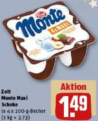 REWE Zott Monte Maxi Schoko Angebot