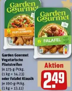 REWE Garden Gourmet Vegetarische Filetstreifen oder Falafel Klassik Angebot