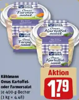 REWE Kühlmann Omas Kartoffel- oder Farmersalat Angebot