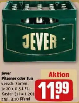REWE Jever Pilsener oder Fun Angebot