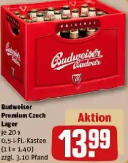 REWE Budweiser Premium Czech Lager Angebot