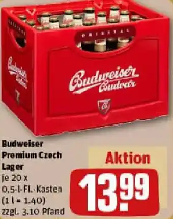 REWE Budweiser Premium Czech Lager Angebot