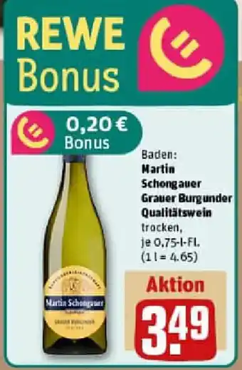 REWE Martin Schongauer Grauer Burgunder Qualitätswein Angebot