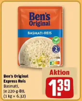 REWE Ben's Original Express Reis Angebot