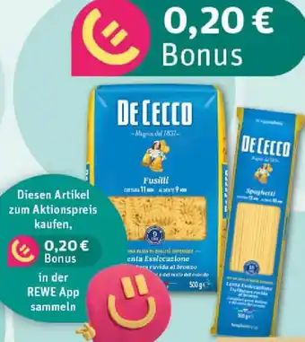 REWE De Cecco Pasta Angebot