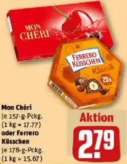 REWE Mon Cheri oder Ferrero Küsschen Angebot