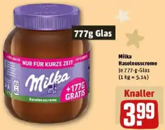 REWE Milka Haselnusscreme Angebot