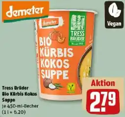 REWE Tress Brüder Bio Kürbis Kokos Suppe Angebot