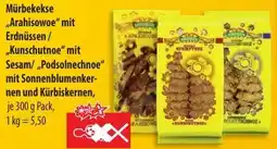 Mix Markt Mürbekekse „Arahisowoe" mit Erdnüssen/ „Kunschutnoe" Angebot