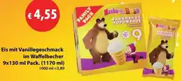 Mix Markt Eis mit Vanillegeschmack im Waffelbecher Angebot