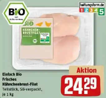 REWE Einfach Bio Frisches Hähnchenbrust-Filet Angebot