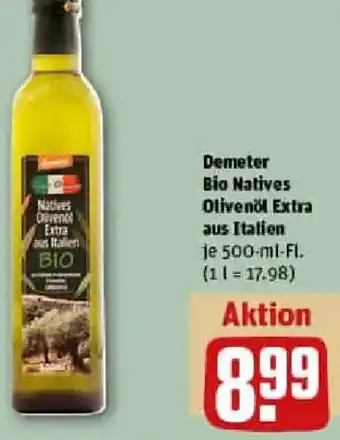 REWE Demeter Bio Natives Olivenöl Extra aus Italien Angebot