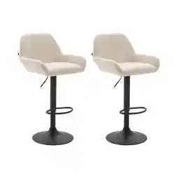 Netto Marken-Discount CLP 2er Set Barhocker Braga Mit Stoffbezug I 2 x Barstuhl Mit Lehne Und Fußstütze Angebot