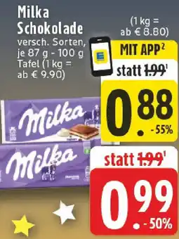 Edeka Milka Schokolade Angebot