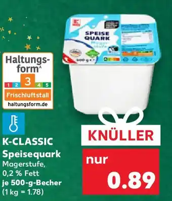 Kaufland K-CLASSIC Speisequark Angebot