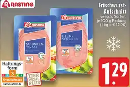 Edeka RASTING Frischwurst Aufschnitt Angebot