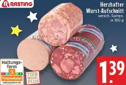 Edeka RASTING Herzhafter Wurst-Aufschnitt Angebot