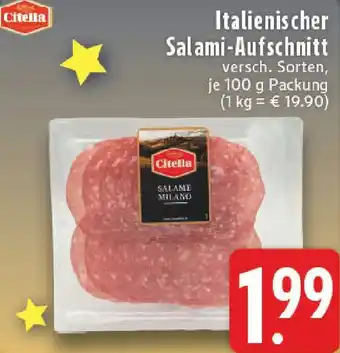 Edeka Citella Italienischer Salami-Aufschnitt Angebot