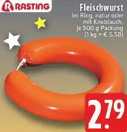 Edeka RASTING Fleischwurst Angebot
