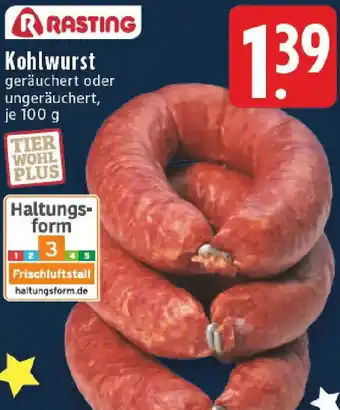 Edeka RASTING Kohlwurst Angebot