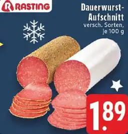Edeka RASTING Dauerwurst Aufschnitt Angebot