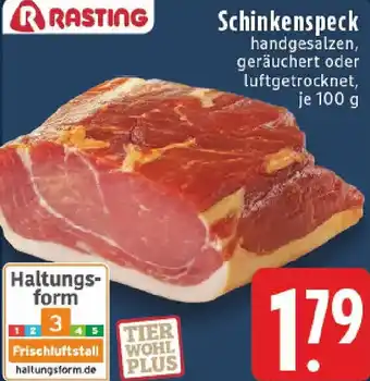 Edeka RASTING Schinkenspeck Angebot