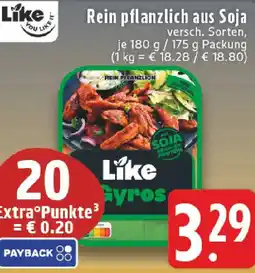 Edeka Like Rein pflanzlich aus Soja Angebot