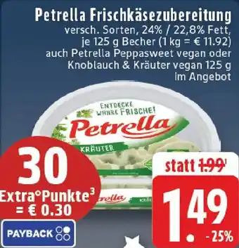 Edeka Petrella Frischkäsezubereitung Angebot