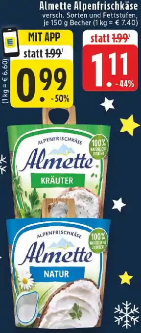 Edeka Almette Alpenfrischkäse Angebot