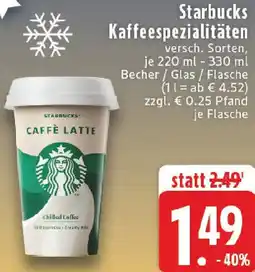 Edeka Starbucks Kaffeespezialitäten Angebot