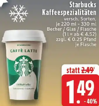 Edeka Starbucks Kaffeespezialitäten Angebot