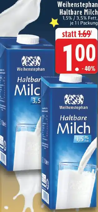 Edeka Weihenstephan Haltbare Milch Angebot