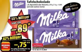Norma Milka Tafelschokolade Angebot