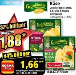 Norma Grünländer Käse Angebot