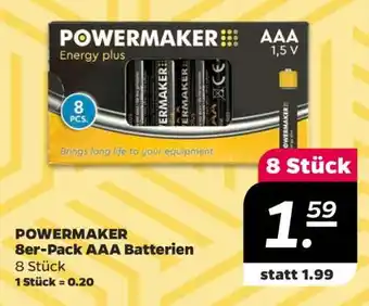 NETTO POWERMAKER 8er-Pack AAA Batterien Angebot