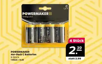 NETTO POWERMAKER 4er-Pack C Batterien Angebot