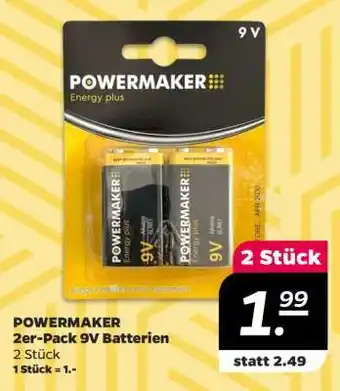 NETTO POWERMAKER 2er-Pack 9V Batterien Angebot
