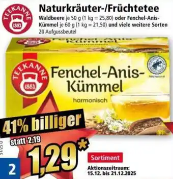 Norma Teekanne Naturkräuter-/Früchtetee Angebot