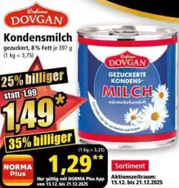 Norma DOVGAN Kondensmilch Angebot