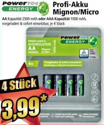 Norma Powertec Energy Profi-Akku Mignon/Micro Angebot