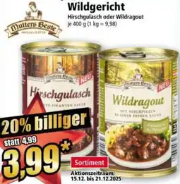 Norma Mutters Beste Wildgericht Angebot