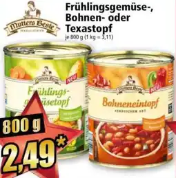 Norma Mutters Beste Frühlingsgemüse-, Bohnen- oder Texastopf Angebot