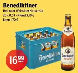 Getränke Hoffmann Benediktiner Hell oder Weissbier Naturtrüb Angebot