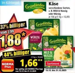 Norma Grünländer Käse Angebot