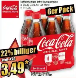 Norma Coca-Cola koffeinhaltiges Erfrischungsgetränk Angebot