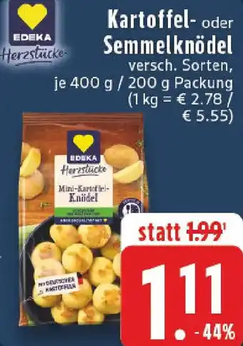 Edeka EDEKA Herzstücke Kartoffel- oder Semmelknödel Angebot