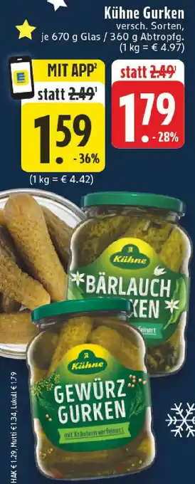 Edeka Kühne Gurken Angebot