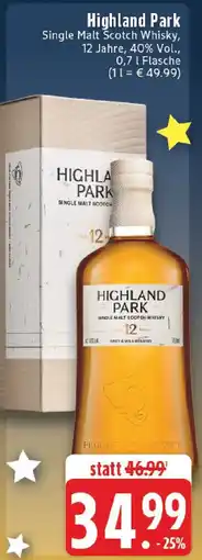 Edeka Highland Park Single Malt Scotch Whisky Angebot